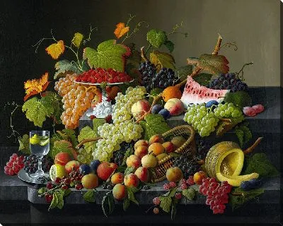 Картина Обильные фрукты (1858 г.)
