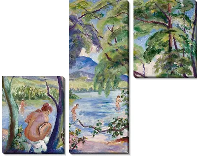 Картина Paysage aux baigneuses, Коломбье (1917)