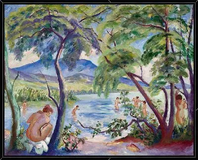 Картина Paysage aux baigneuses, Коломбье (1917)