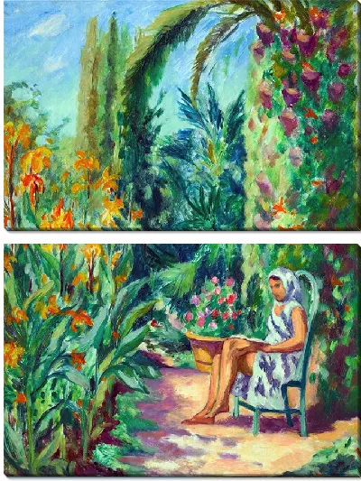 Картина Одетта в саду Устале (1933)