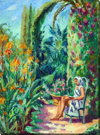 Картина Одетта в саду Устале (1933)