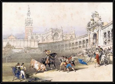 Картина Бой быков, Севилья (1860-1870)