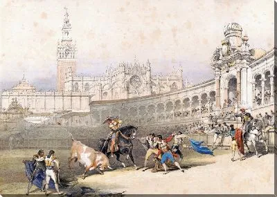 Картина Бой быков, Севилья (1860-1870)