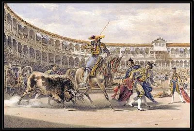 Картина Бык атакует Пикадора (1860-1870)