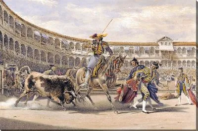 Картина Бык атакует Пикадора (1860-1870)