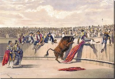 Картина Бык, перепрыгивающий через барьеры (1860-1870)