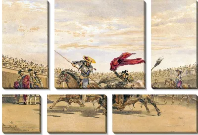 Картина Бык, следующий за атакой (1860-1870)