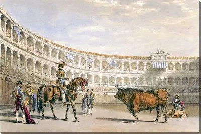 Картина Пикадор бросает вызов быку (1860-1870)