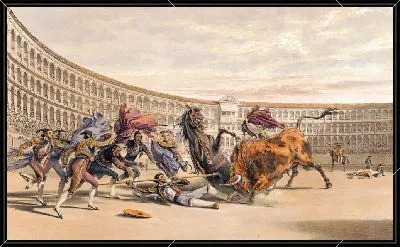 Картина Пикадор в опасности (1860-1870)