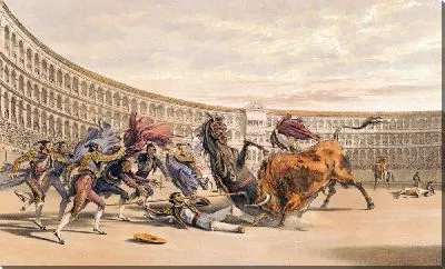 Картина Пикадор в опасности (1860-1870)