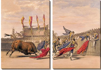 Чулос, играющий с быком (1860-1870)