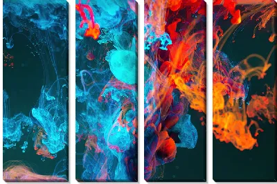 Модульная картина Алкогольные чернила №2