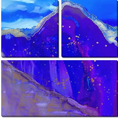 Модульная картина Алкогольные чернила №10