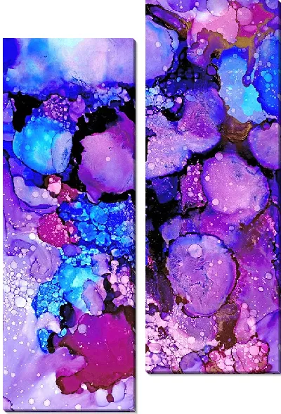 Модульная картина Алкогольные чернила №17