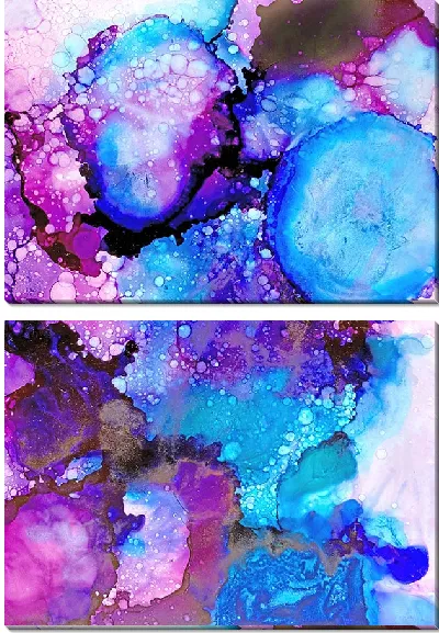 Модульная картина Алкогольные чернила №18