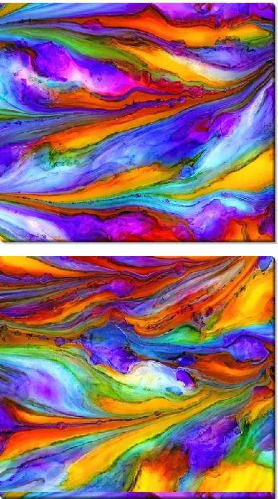 Модульная картина Алкогольные чернила №34