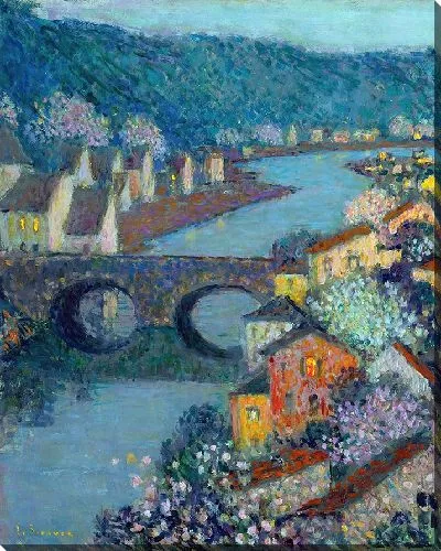 Картина Дома у реки (около 1938 г.)