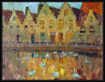 Картина Дома в Брюгге