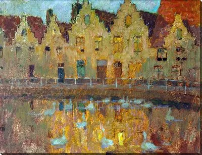 Картина Дома в Брюгге