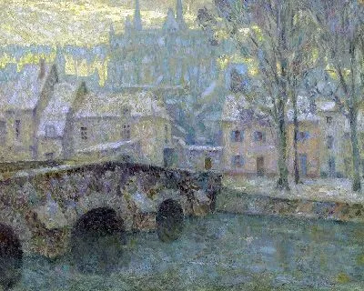 Картина Снег, Шартр (1918)