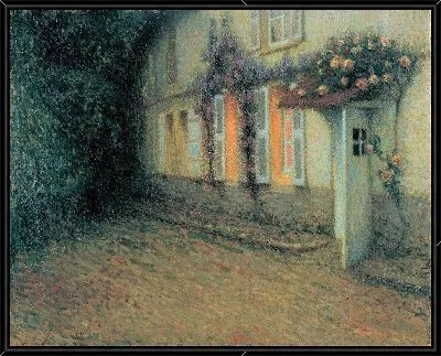 Картина Розы и глицинии в доме (1907)