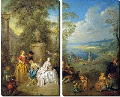 Картина Галантный праздник в прибрежном пейзаже (ок. 1733-1734 гг.)