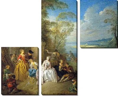 Картина Галантный праздник в прибрежном пейзаже (ок. 1733-1734 гг.)