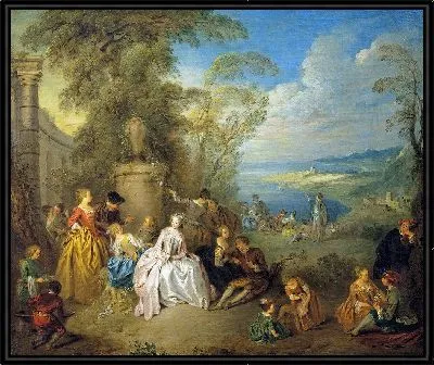 Картина Галантный праздник в прибрежном пейзаже (ок. 1733-1734 гг.)