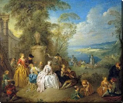 Картина Галантный праздник в прибрежном пейзаже (ок. 1733-1734 гг.)