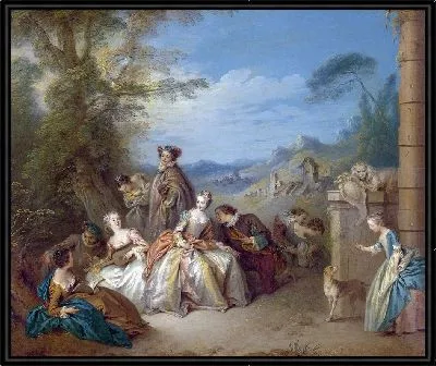 Картина Галантный праздник в пейзаже (ок. 1730 - ок. 1735)