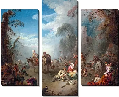 Картина Войска на отдыхе (ок. 1725 г.)