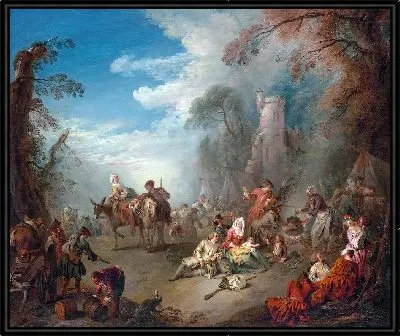 Картина Войска на отдыхе (ок. 1725 г.)