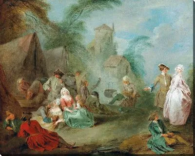 Картина Военный лагерь