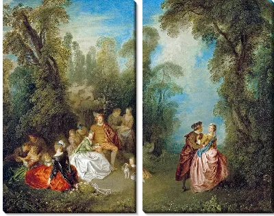 Картина Галантный праздник у фонтана (ок. 1722-1724)
