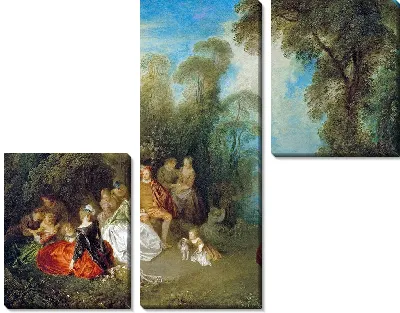 Картина Галантный праздник у фонтана (ок. 1722-1724)