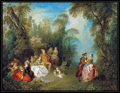 Картина Галантный праздник у фонтана (ок. 1722-1724)