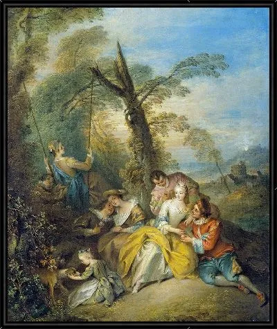 Картина Интересный разговор (около 1730–1733 гг.)