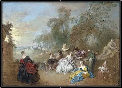 Картина На террасе (ок. 1730-1735)