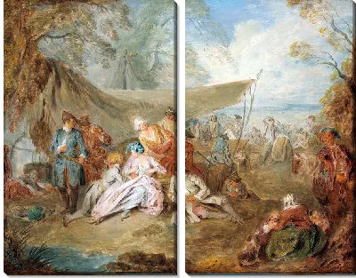 Картина Отдыхающие в военном лагере 2 (ок. 1725-1730 гг.)