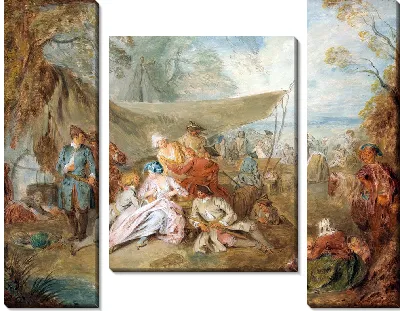 Картина Отдыхающие в военном лагере 2 (ок. 1725-1730 гг.)