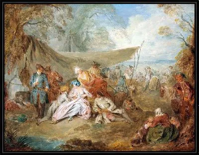Картина Отдыхающие в военном лагере 2 (ок. 1725-1730 гг.)