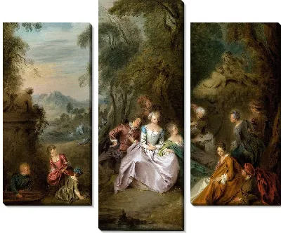 Картина Отдых в парке (ок. 1730)