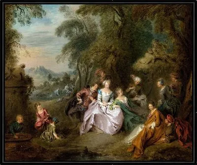 Картина Отдых в парке (ок. 1730)