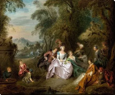 Картина Отдых в парке (ок. 1730)