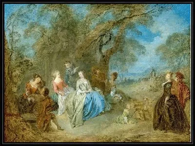 Картина Элегантная компания в парке