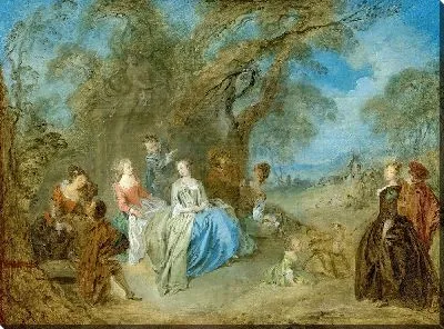 Картина Элегантная компания в парке