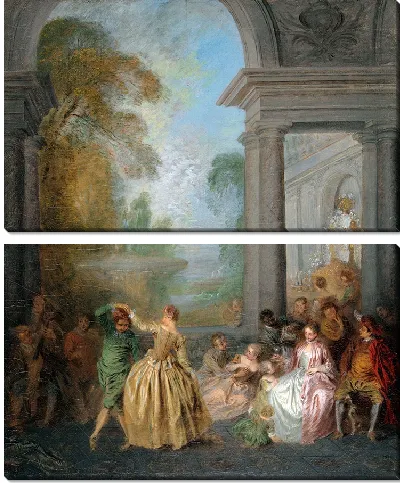 Картина Танцовщицы в павильоне (1720-е гг.)