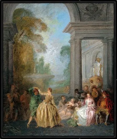 Картина Танцовщицы в павильоне (1720-е гг.)