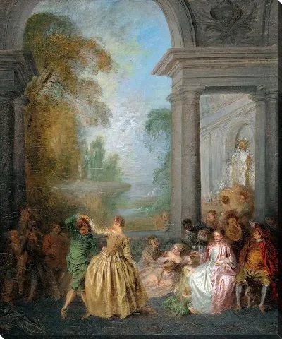 Картина Танцовщицы в павильоне (1720-е гг.)