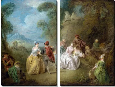 Картина Придворная сцена в парке (ок. 1730–1735)
